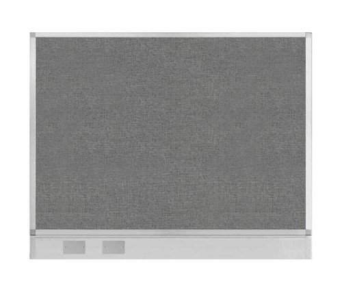 Configurable Acoustic Cubicle Partition Electric Hush Panel 5' x 4' Cloud Gray Woven Fabric w/ Electric Channel