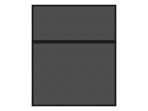 Portable and Acoustic Partition Hush Panel Configurable Cubicle Partition 5' x 6' Charcoal Gray Woven Fabric Black Trim