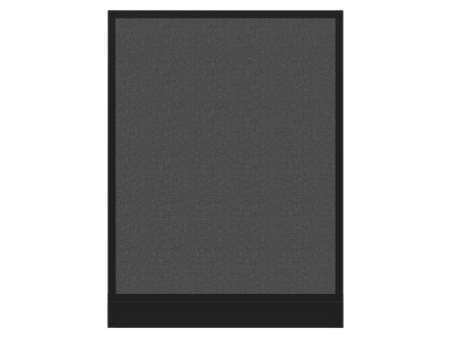Configurable Acoustic Cubicle Partition Electric Hush Panel 3' x 4' Charcoal Gray Woven Fabric Black Trim