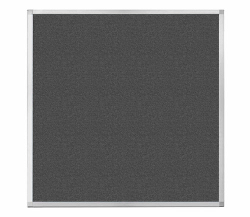 Portable and Acoustic Partition Hush Panel Configurable Cubicle Partition 4' x 4' Charcoal Gray Woven Fabric