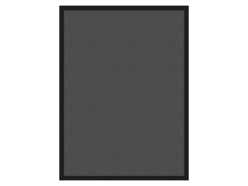 Portable and Acoustic Partition Hush Panel Configurable Cubicle Partition 3' x 4' Charcoal Gray Woven Fabric Black Trim
