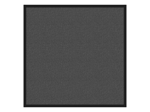 Portable and Acoustic Partition Hush Panel Configurable Cubicle Partition 4' x 4' Charcoal Gray Woven Fabric Black Trim