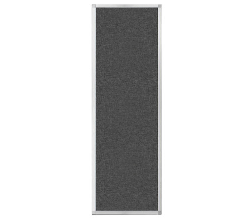 Portable and Acoustic Partition Hush Panel Configurable Cubicle Partition 2' x 6' Charcoal Gray Woven Fabric