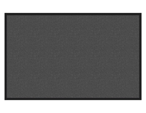 Portable and Acoustic Partition Hush Panel Configurable Cubicle Partition 6' x 4' Charcoal Gray Woven Fabric Black Trim