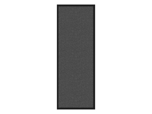 Portable and Acoustic Partition Hush Panel Configurable Cubicle Partition 2' x 6' Charcoal Gray Woven Fabric Black Trim