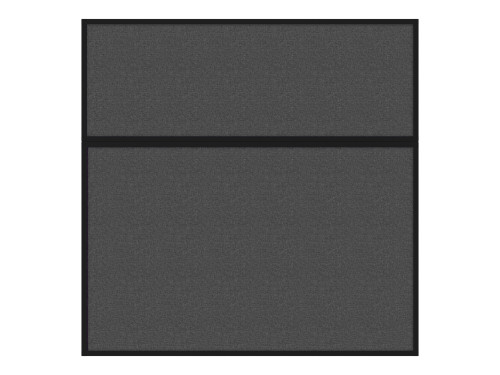 Portable and Acoustic Partition Hush Panel Configurable Cubicle Partition 6' x 6' Charcoal Gray Woven Fabric Black Trim