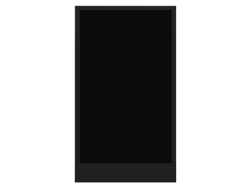 Configurable Acoustic Cubicle Partition Electric Hush Panel 2' x 4' Black Woven Fabric Black Trim