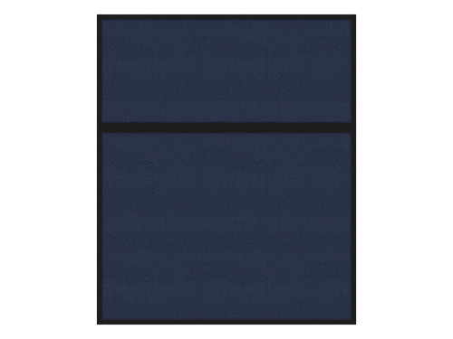 Portable and Acoustic Partition Hush Panel Configurable Cubicle Partition 5' x 6' Navy Blue Woven Fabric Black Trim