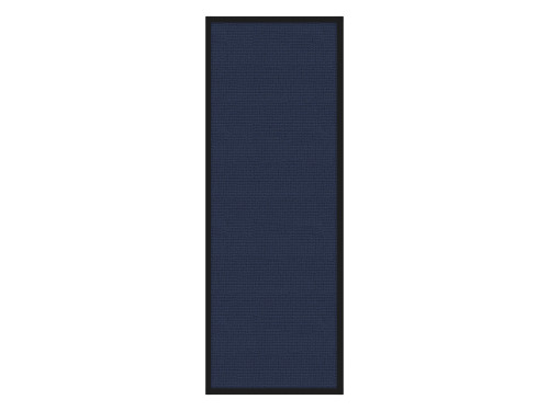 Portable and Acoustic Partition Hush Panel Configurable Cubicle Partition 2' x 6' Navy Blue Woven Fabric Black Trim