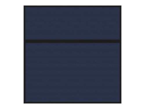 Portable and Acoustic Partition Hush Panel Configurable Cubicle Partition 6' x 6' Navy Blue Woven Fabric Black Trim