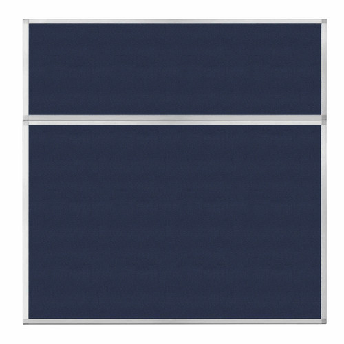 Portable and Acoustic Partition Hush Panel Configurable Cubicle Partition 6' x 6' Navy Blue Woven Fabric