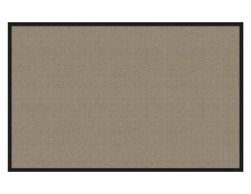 Portable and Acoustic Partition Hush Panel Configurable Cubicle Partition 6' x 4' Warm Pebble Woven Fabric Black Trim