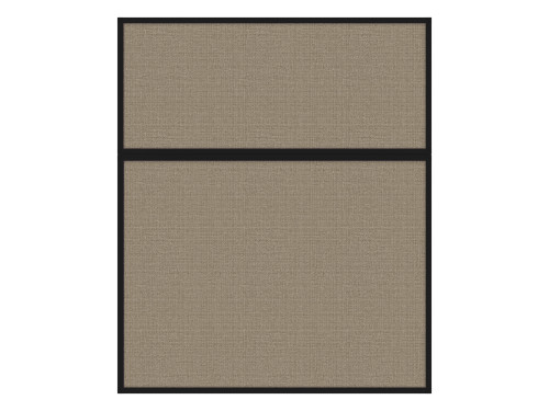 Portable and Acoustic Partition Hush Panel Configurable Cubicle Partition 5' x 6' Warm Pebble Woven Fabric Black Trim