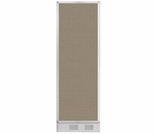 Configurable Acoustic Cubicle Partition Electric Hush Panel 2' x 6' Warm Pebble Woven Fabric W/ Electric Channel