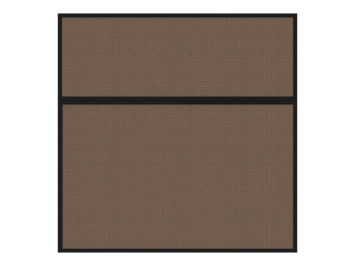 Portable and Acoustic Partition Hush Panel Configurable Cubicle Partition 6' x 6' Mocha Woven Fabric Black Trim