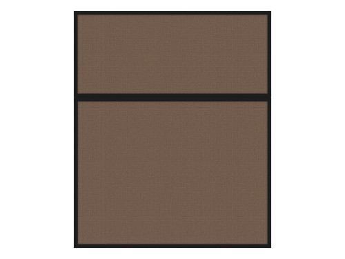 Portable and Acoustic Partition Hush Panel Configurable Cubicle Partition 5' x 6' Mocha Woven Fabric Black Trim