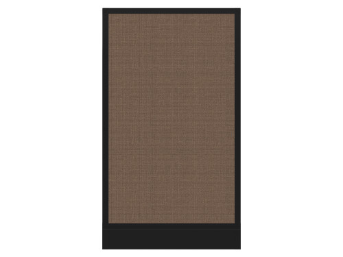 Configurable Acoustic Cubicle Partition Electric Hush Panel 2' x 4' Mocha Woven Fabric Black Trim
