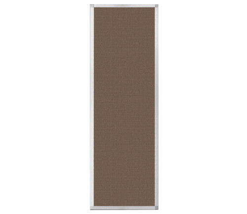 Portable and Acoustic Partition Hush Panel Configurable Cubicle Partition 2' x 6' Mocha Woven Fabric