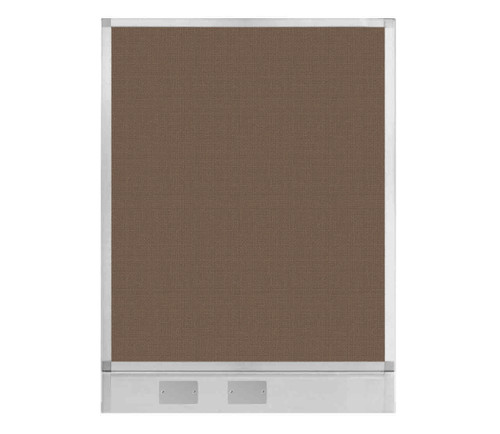 Configurable Acoustic Cubicle Partition Electric Hush Panel 3' x 4' Mocha Woven Fabric W/ Electric Channel