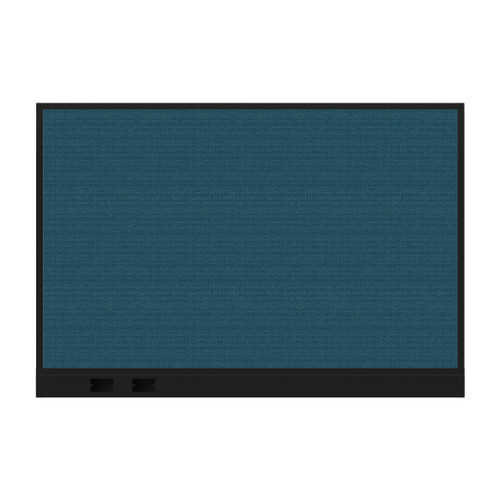 Configurable Acoustic Cubicle Partition Electric Hush Panel 6' x 4' Caribbean Woven Fabric Black Trim