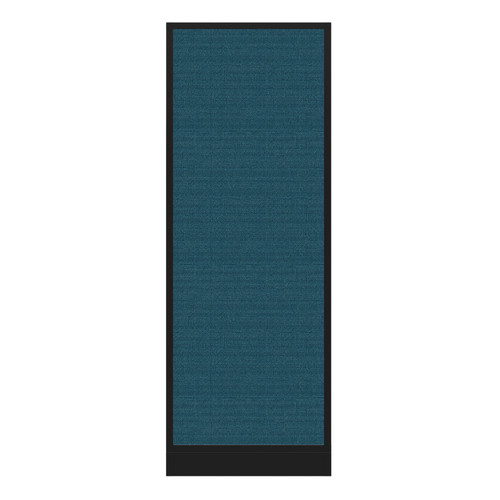 Configurable Acoustic Cubicle Partition Electric Hush Panel 2' x 6' Caribbean Woven Fabric Black Trim