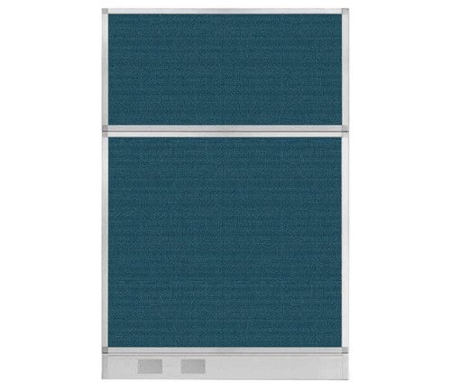 Configurable Acoustic Cubicle Partition Electric Hush Panel 4' x 6' Caribbean Woven Fabric W/ Electric Channel