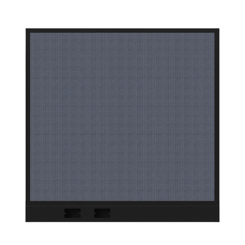 Configurable Acoustic Cubicle Partition Electric Hush Panel 4' x 4' Ocean Woven Fabric Black Trim