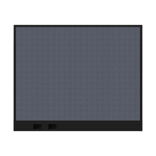 Configurable Acoustic Cubicle Partition Electric Hush Panel 5' x 4' Ocean Woven Fabric Black Trim
