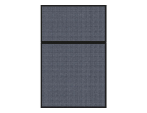 Portable and Acoustic Partition Hush Panel Configurable Cubicle Partition 4' x 6' Ocean Woven Fabric Black Trim