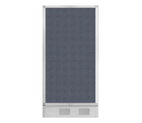 Configurable Acoustic Cubicle Partition Electric Hush Panel 2' x 4' Ocean Woven Fabric w/ Electric Channel