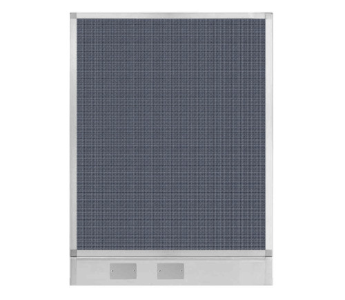 Configurable Acoustic Cubicle Partition Electric Hush Panel 3' x 4' Ocean Woven Fabric w/ Electric Channel
