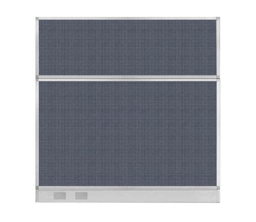 Configurable Acoustic Cubicle Partition Electric Hush Panel 6' x 6' Ocean Woven Fabric w/ Electric Channel