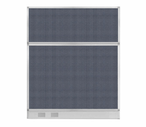 Configurable Acoustic Cubicle Partition Electric Hush Panel 5' x 6' Ocean Woven Fabric w/ Electric Channel
