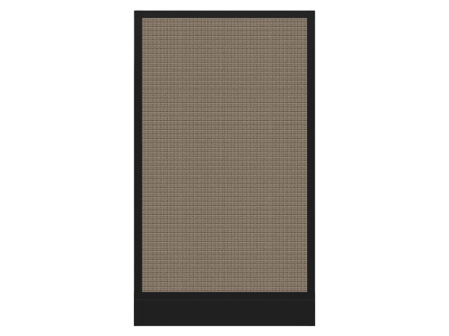 Configurable Acoustic Cubicle Partition Electric Hush Panel 2' x 4' Slate Woven Fabric Black Trim