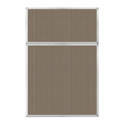 Portable and Acoustic Partition Hush Panel Configurable Cubicle Partition 4' x 6' Slate Woven Fabric