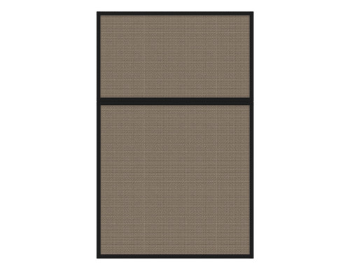 Portable and Acoustic Partition Hush Panel Configurable Cubicle Partition 4' x 6' Slate Woven Fabric Black Trim