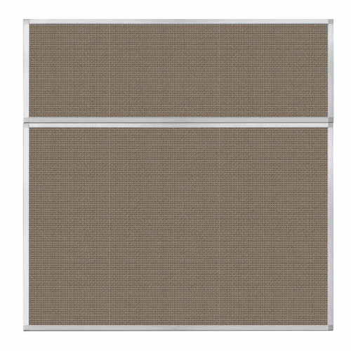 Portable and Acoustic Partition Hush Panel Configurable Cubicle Partition 6' x 6' Slate Woven Fabric