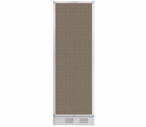 Configurable Acoustic Cubicle Partition Electric Hush Panel 2' x 6' Slate Woven Fabric w/ Electric Channel