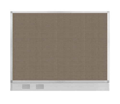 Configurable Acoustic Cubicle Partition Electric Hush Panel 5' x 4' Slate Woven Fabric w/ Electric Channel