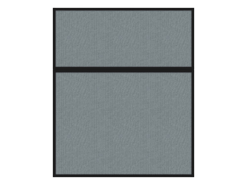Portable and Acoustic Partition Hush Panel Configurable Cubicle Partition 5' x 6' Powder Blue Woven Fabric Black Trim
