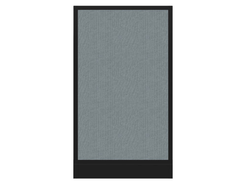 Configurable Acoustic Cubicle Partition Electric Hush Panel 2' x 4' Powder Blue Woven Fabric Black Trim