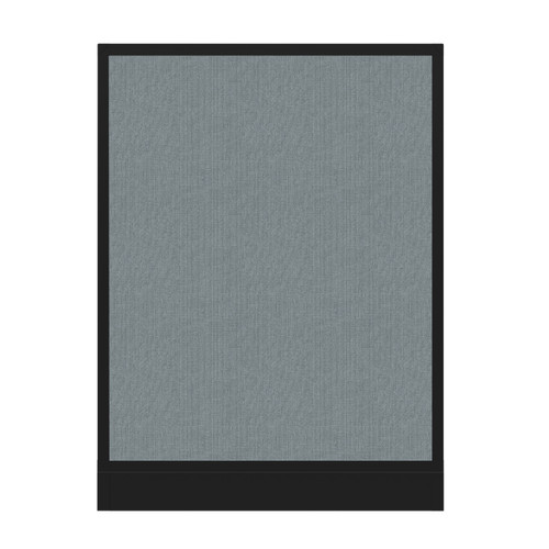 Configurable Acoustic Cubicle Partition Electric Hush Panel 3' x 4' Powder Blue Woven Fabric Black Trim