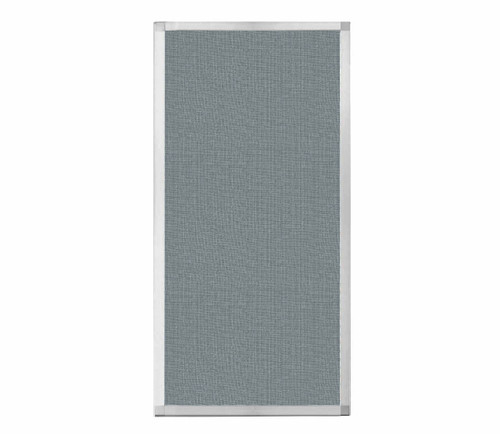 Portable and Acoustic Partition Hush Panel Configurable Cubicle Partition 2' x 4' Powder Blue Woven Fabric