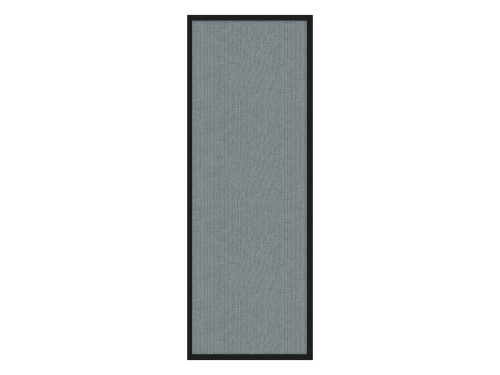 Portable and Acoustic Partition Hush Panel Configurable Cubicle Partition 2' x 6' Powder Blue Woven Fabric Black Trim