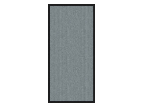 Portable and Acoustic Partition Hush Panel Configurable Cubicle Partition 3' x 6' Powder Blue Woven Fabric Black Trim