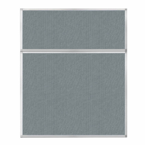 Portable and Acoustic Partition Hush Panel Configurable Cubicle Partition 5' x 6' Powder Blue Woven Fabric