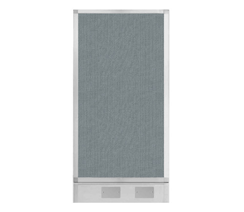 Configurable Acoustic Cubicle Partition Electric Hush Panel 2' x 4' Powder Blue Woven Fabric w/ Electric Channel