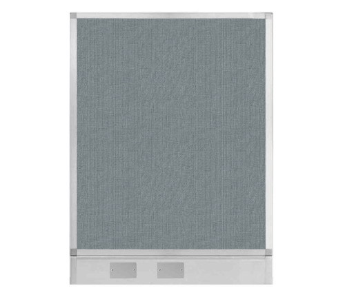 Configurable Acoustic Cubicle Partition Electric Hush Panel 3' x 4' Powder Blue Woven Fabric w/ Electric Channel