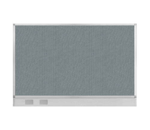 Configurable Acoustic Cubicle Partition Electric Hush Panel 6' x 4' Powder Blue Woven Fabric w/ Electric Channel