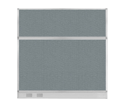 Configurable Acoustic Cubicle Partition Electric Hush Panel 6' x 6' Powder Blue Woven Fabric w/ Electric Channel